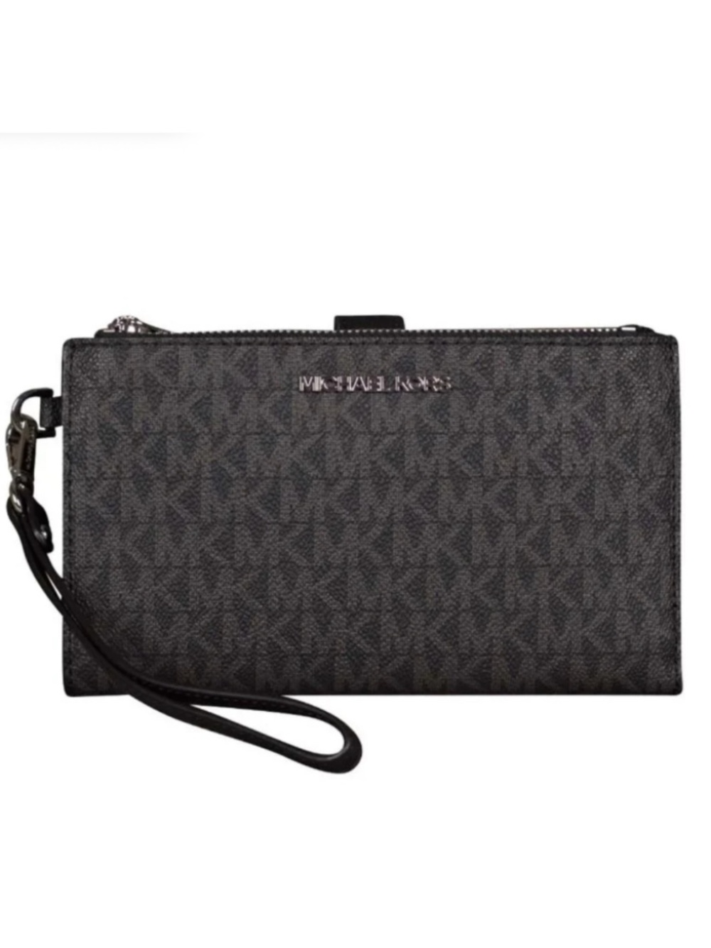 Michael Kors Large Jet Set Travel Double Zip Wristlet in Black